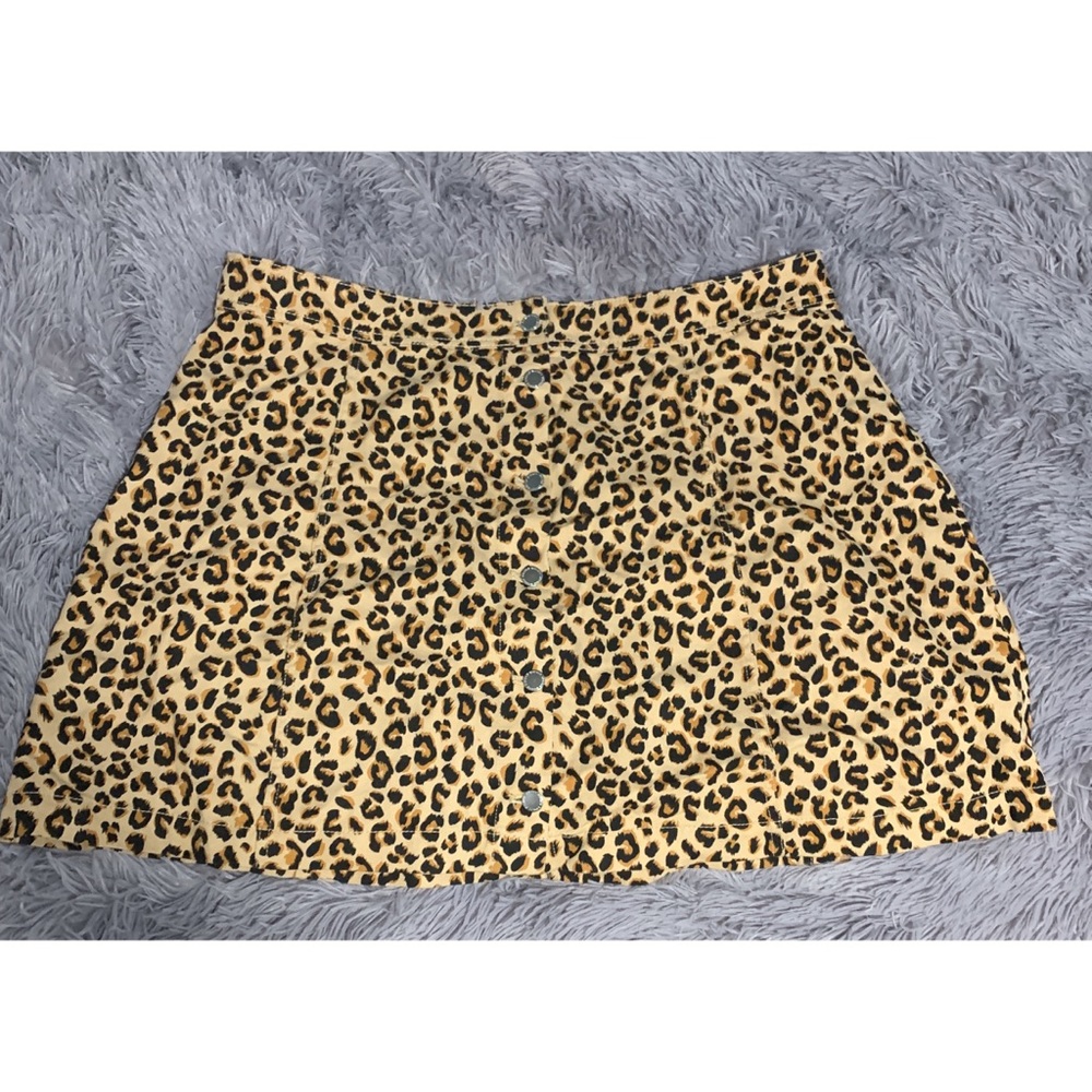 Leopard Print A-Line Skirt!